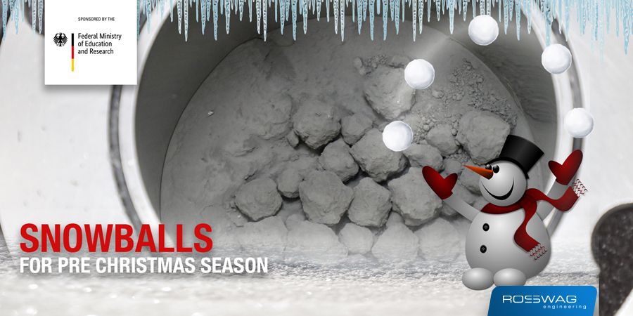 Metal powder snowballs for pre christmas season